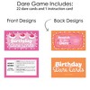 Big Dot of Happiness Hot Girl Bday - Vintage Cake Birthday Party Game Scratch Off Dare Cards - 22 Count - 4 of 4