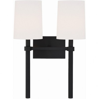 Crystorama Lighting Bromley 2 - Light Sconce in  Black Forged