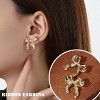 Gold Bow Earrings for Women Classic Ribbon Bow Stud Earring Set - 3 of 4