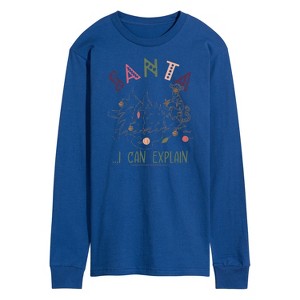 Men's - Winnie the Pooh - Christmas Tigger - Santa, I Can Explain Long Sleeve Graphic T-Shirt - 1 of 4