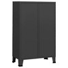 vidaXL Wardrobe Black Sheet Metal Medium Adjustable Shelves - 2 of 4