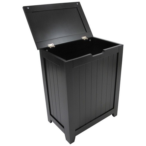 Redmon Country Wainscot Style Clothes Hamper Contemporary Freestanding Laundry Basket With Lid 18 X 11.25 X 23.25 Black Target