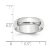 Black Bow Jewelry 2mm to 6mm 10K White Gold Half Round Standard Fit Band - 3 of 4