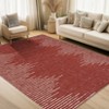 Washable Modern Striped Rug Non Slip Low Pile Rug Soft Geometric Minimalistic Throw Floor Cover Foldable Indoor Carpet for Living Room Bedroom - 3 of 4