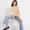 Lands' End Women's Cotton Viscose Button Shoulder Modern Crew Sweater - 4 of 4