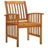 vidaXL Patio Dining Chairs 3 pcs with Cushions Solid Acacia Wood - 3 of 4