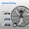 ROVSUN 24" Heavy Duty Drum Fan, 9500CFM High Velocity Industria Fan, 3-Speed Metal Floor Fan with Handle, Air Circulator for Gym, Barn, Shop, Garage - 3 of 4