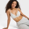 Women's Pointelle Triangle Bralette - Wild Fable™ - 3 of 4