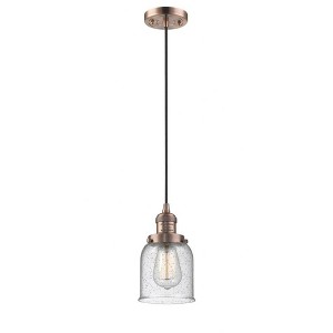 Bell - 1 Light Cord Hung Mini Pendant In Industrial Style-10 Inches Tall and 5 Inches Wide - 1 of 1