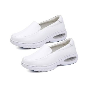 TIME HOLLOW Breathable Casual Anti-Slip Leather Nurse Shoes - 1 of 3