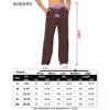 Womens Wide Leg Pants Drawstring Workout Sweat Pants for Women Comfy High Waist Pajama Legging with Pockets - 4 of 4