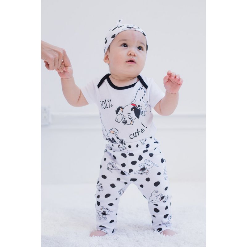 Disney The Aristocats Bambi Disney Classics 101 Dalmations Marie Baby Girls Bodysuit Pants and Headband 3 Piece Outfit Set Newborn to Infant, 2 of 7