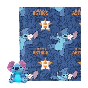 MLB Strike Stitch Hugger Pillow & Silk Touch Throw Blanket Set 40x50 Inches - 1 of 4