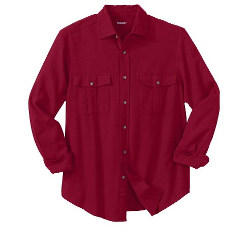 solid red flannel shirt