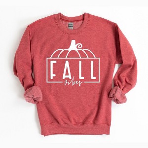 Simply Sage Market Women's Graphic Sweatshirt Fall Vibes Pumpkin - 1 of 2