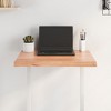 vidaXL Table Top Light Brown 23.6"x23.6"x(0.8"-1.6") Treated Solid Wood Live Edge - 3 of 4
