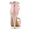 Allegra K Women's Back Zipper Platform Stiletto Heels Ankle Strap Sandals - 3 of 4