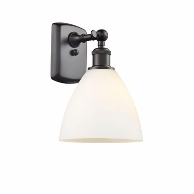 Bristol Glass - 1 Light Wall Sconce In Industrial Style-11.25 Inches Tall and 8 Inches Wide