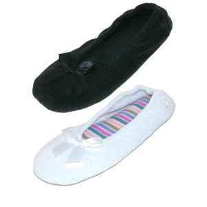 Isotoner Women's Terry Classic Ballerina Slippers (Pack of 2) - 1 of 4