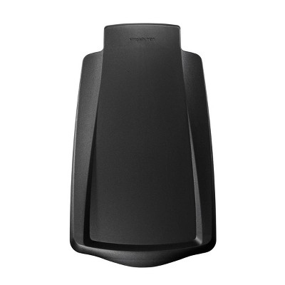 Compact Black Plastic Slim Step Trash Can for Kids, 10L