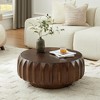 Saman Wood Sculptural Round Coffee Table - 4 of 4