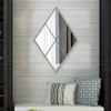 Howard Elliott 35.5"x23.5" Diamond Shaped Wall Mirror with Metal Windowpane Frame: Modern Decor, No Assembly Required - image 3 of 4