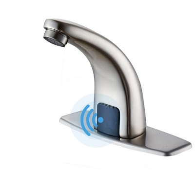 BWE Automatic Sensor Touchless Bathroom Sink Faucet With Deck Plate