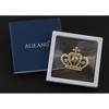 Anna-Kaci Amethyst Purple Colored Crystal Rhinestone Royal Princess Queen Crown Brooch Pin - 3 of 4
