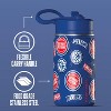 NBA Detroit Pistons 14oz Kids Stainless Steel Water Bottle With Straw Lid and Flexible Handle - 3 of 4