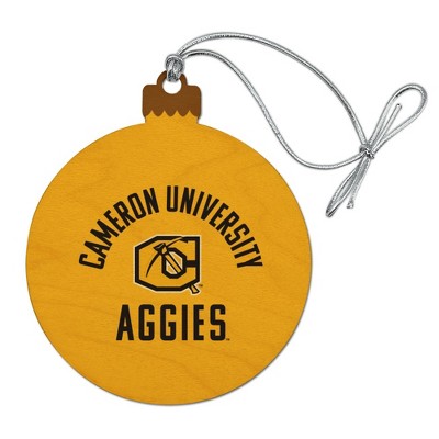 Cameron University Aggies Logo Wood Christmas Tree Holiday Ornament