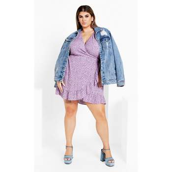 Women's Plus Size Emmie Sweet Dress - lilac | CITY CHIC