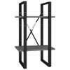 vidaXL 5-Tier Freestanding Book Cabinet in Gray, Engineered Wood and Metal Frame, Modern Industrial Style - 4 of 4