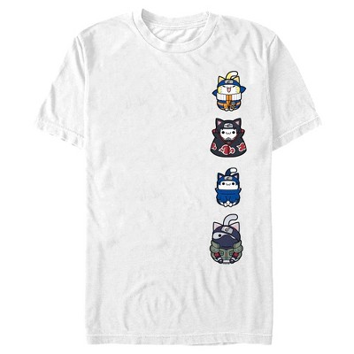 Men's Naruto Nyaruto Cat Lineup T-Shirt