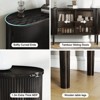AEELLEEA Storage Sideboard 1.4M Long Curved MDF Modern Buffet Cabinet with Doors for Kitchen Living Room Bedroom Black - 4 of 4
