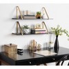 27.5" x 8.2" 2pk Soloman Wooden Shelf Set with Brackets - Kate & Laurel All Things Decor - image 4 of 4