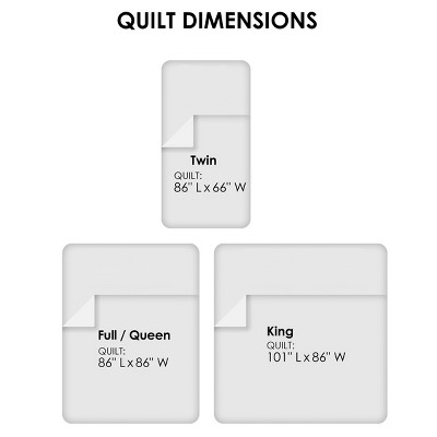 Silver Gray Full Microfiber Quilt Set
