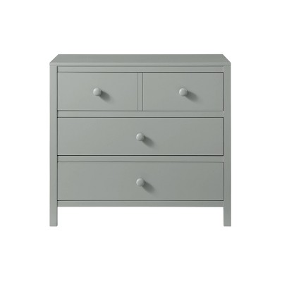 Gray Vertical Nursery Dresser with Deep Felt-Lined Drawers