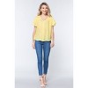 Slickblue Short Ruffle Sleeve V-Neck Woven Top, Lightweight Polyester, Casual or Dressy, Lemon, S - 2 of 4