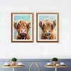 FONTOI 2pcs Highland Cow Canvas Wall Art, Animal Wall Decor Living Room, Dining Room Decor Framed Wall Art for Hallway, Brown 24"* 32"*1.2" - 4 of 4