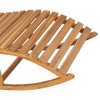 vidaXL Rocking Sun Lounger with Cushion Solid Teak Wood - 4 of 4
