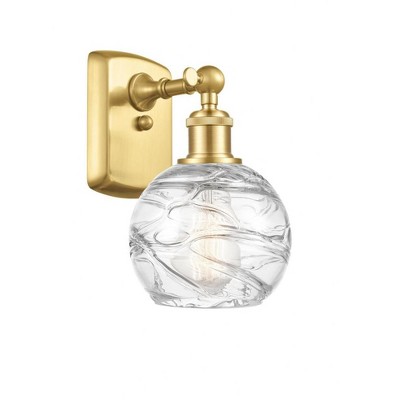 Athens Deco Swirl - 1 Light Wall Sconce In Industrial Style-11 Inches Tall and 6 Inches Wide