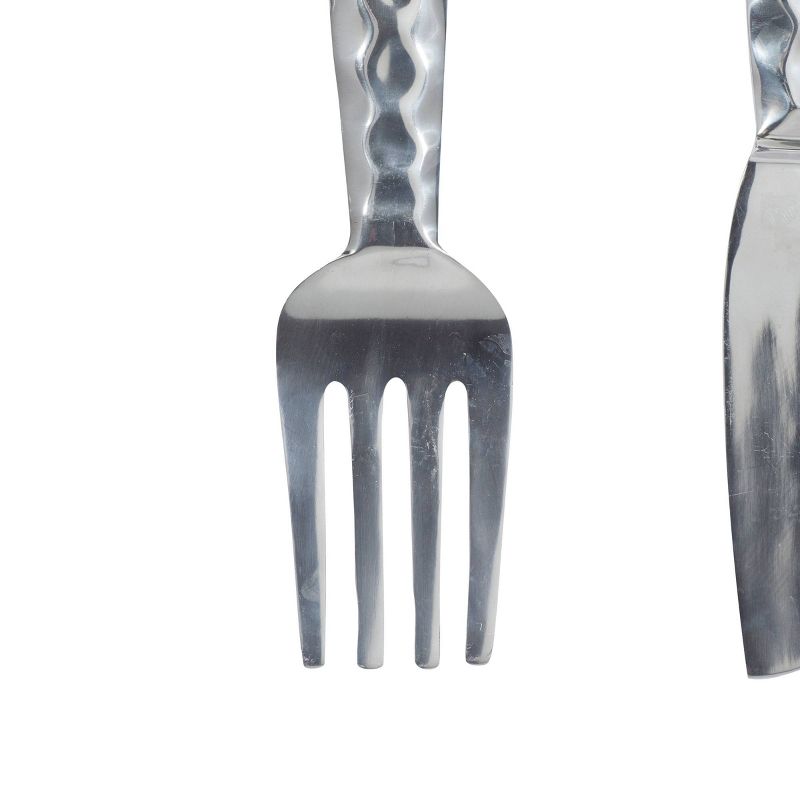Set of 3 Aluminum Utensils Knife, Spoon and Fork Wall Decors - Olivia & May, 4 of 15