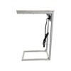 Carolina Living Chloe Laptop Table with USB Ports Whitewash: Side Sofa Desk, Snack Tray, Device Charging Station - 2 of 4