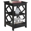 HomeStock Diamond End Table with Three Spacious Shelves, Contemporary Cut Out Design, Multi Purpose Storage Accent Table for Home Décor - 4 of 4