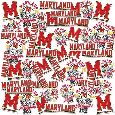 University of Maryland Basketball Sports 50ct Vinyl Large Deluxe Stickers Variety Pack