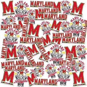 University of Maryland Basketball Sports 50ct Vinyl Large Deluxe Stickers Variety Pack - 1 of 4