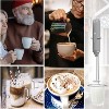 Powerful Milk Frother Wand, Mini Handheld Stainless Steel Whisk, Battery-Powered, Suitable For Coffee, Lattes, Cappuccinos, And Matcha. -Gray - 4 of 4