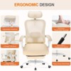 COMHOMA Mesh Office Chair, Ergonomic High Back Executive Chair with Adjustable Lumbar Support, Wide Seat - 2 of 4