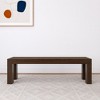 Plank+Beam Modern Dining Bench, Solid Wood Bench for Dining Table, 60", Pecan Wirebrush - 2 of 4