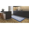 J&V TEXTILES 20" x 55" Oversized Cushioned Anti-Fatigue Kitchen Runner Mat (Blue Geo) - 2 of 4